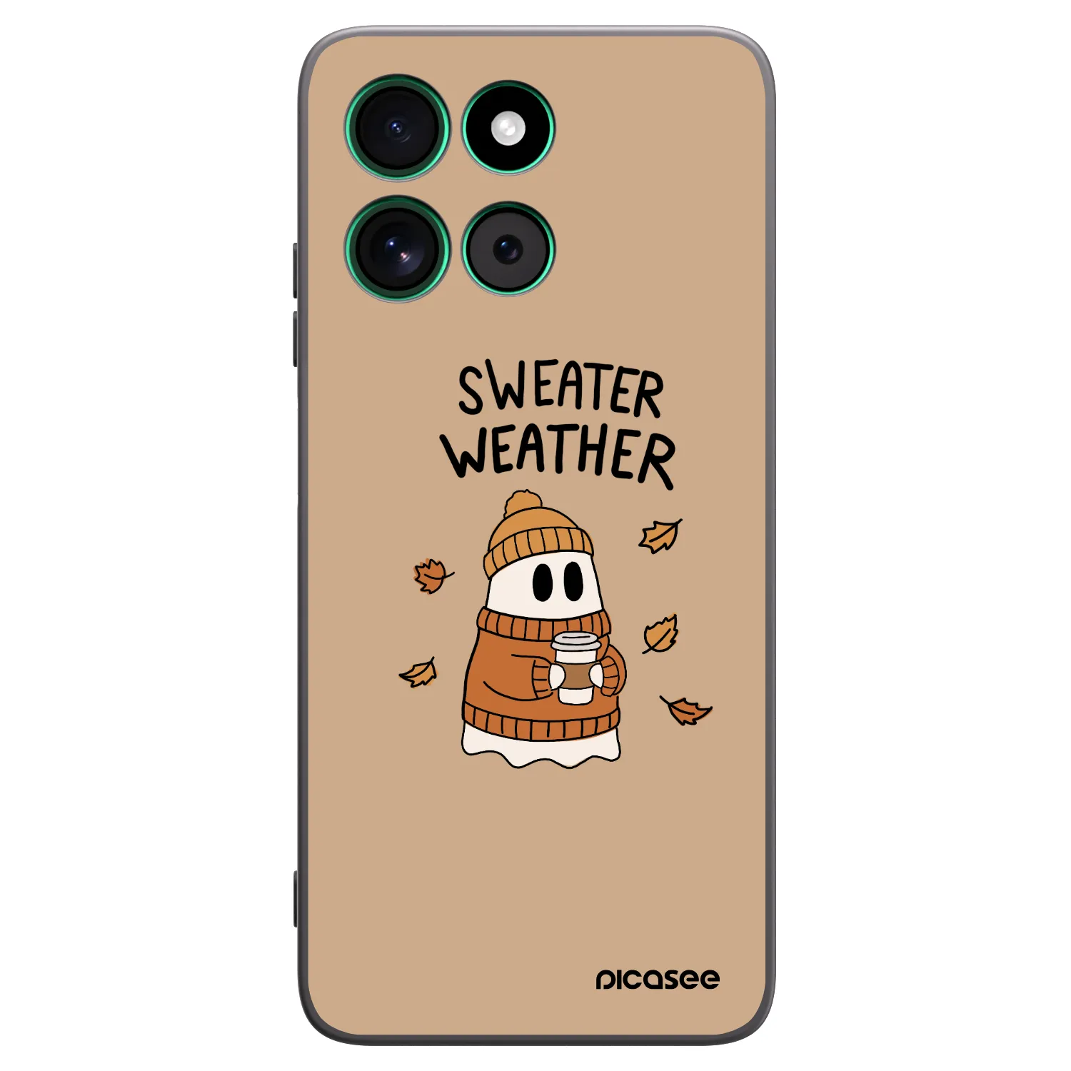 Picasee silikonowe czarne etui na Motorola Moto G57 Power - Sweater ghost