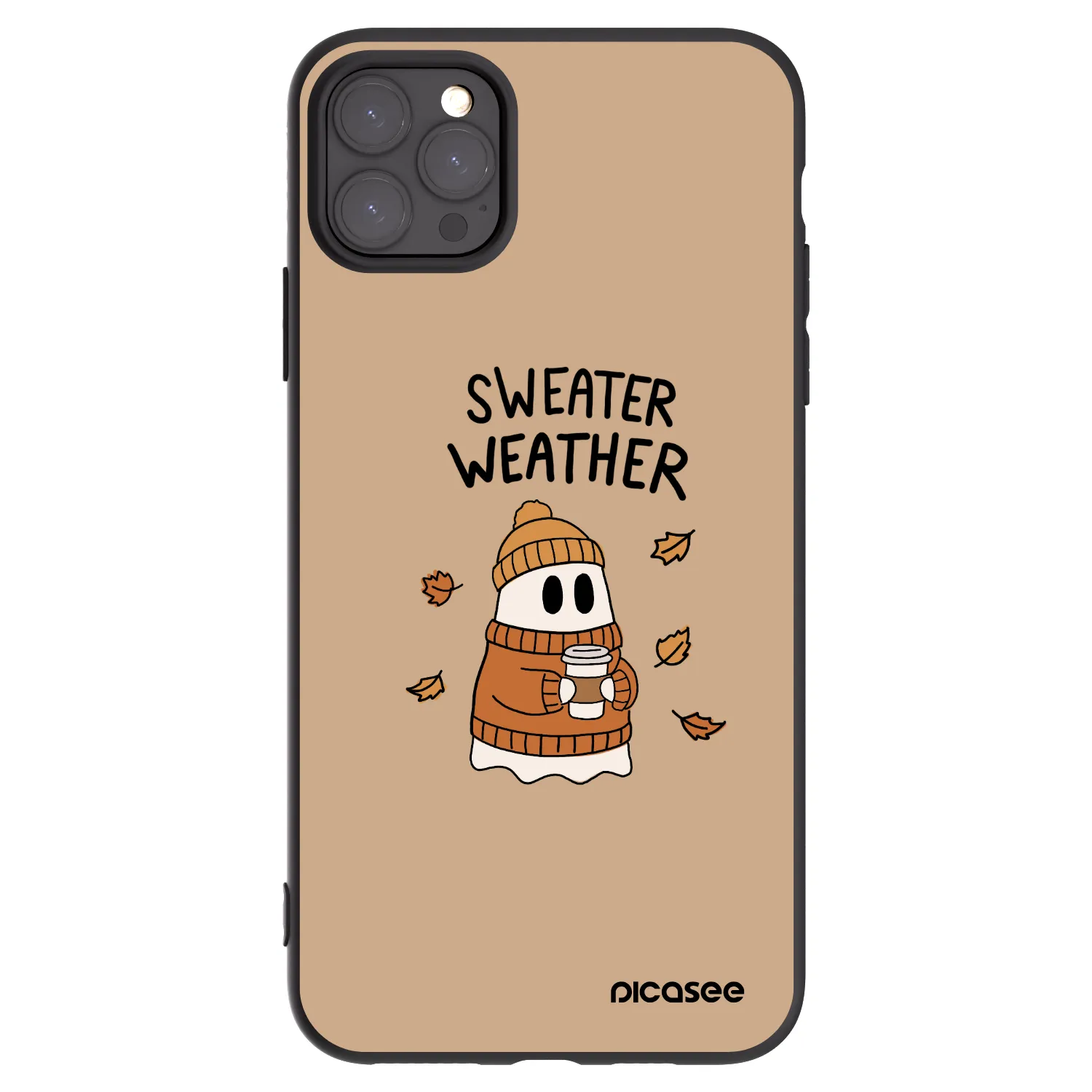 Picasee silikonowe czarne etui na Apple iPhone 11 Pro Max - Sweater ghost