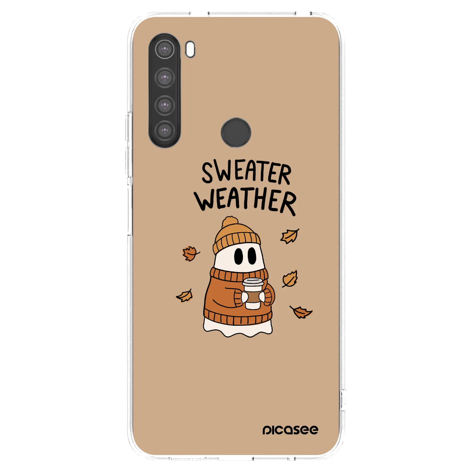 Picasee silikonowe przeźroczyste etui na Xiaomi Redmi Note 8 - Sweater ghost