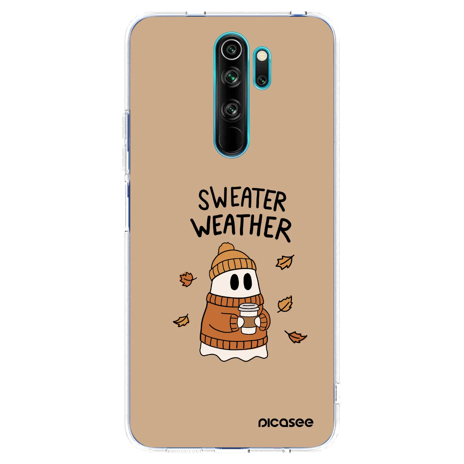 Picasee silikonowe przeźroczyste etui na Xiaomi Redmi Note 8 Pro - Sweater ghost