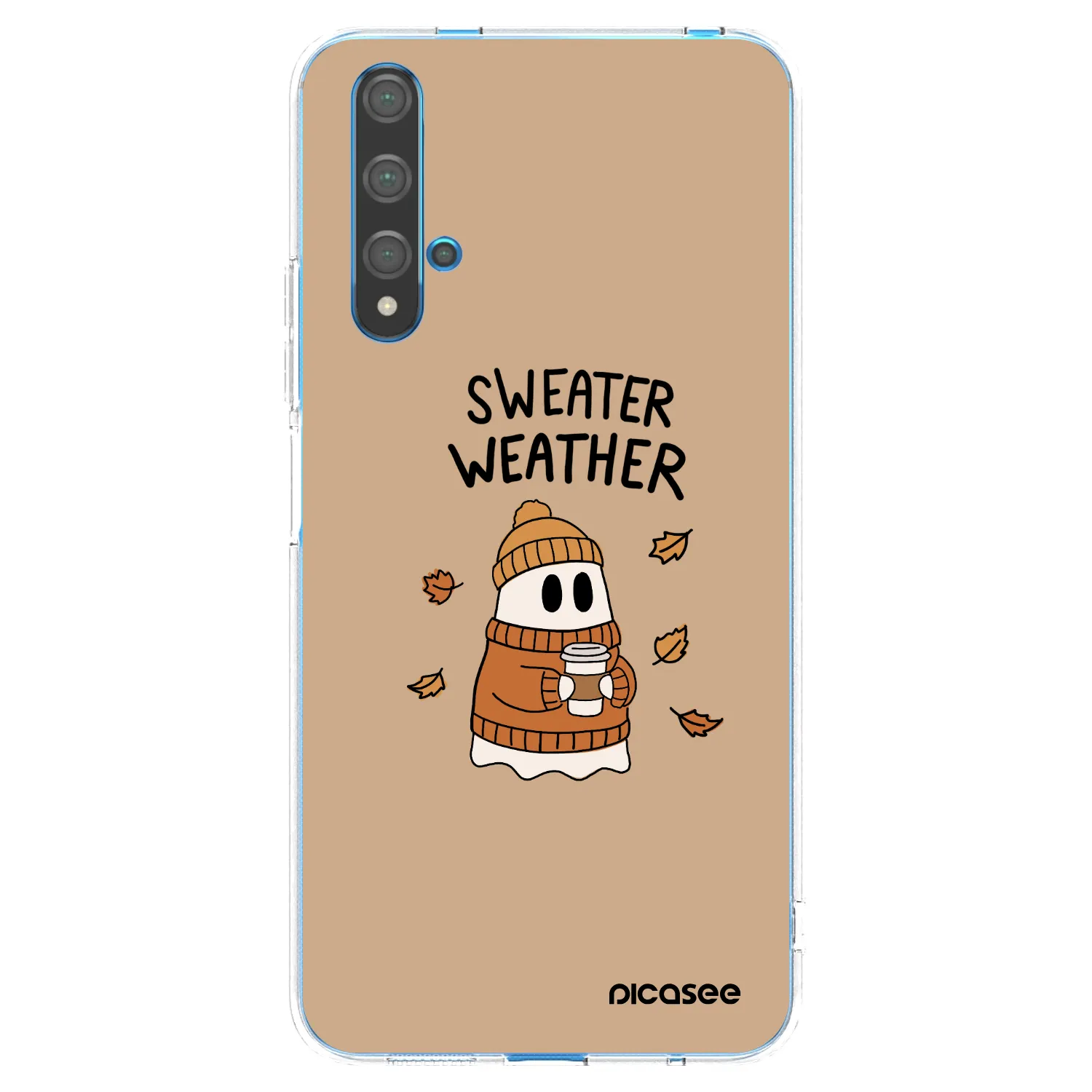 Picasee silikonowe przeźroczyste etui na Huawei Nova 5T - Sweater ghost