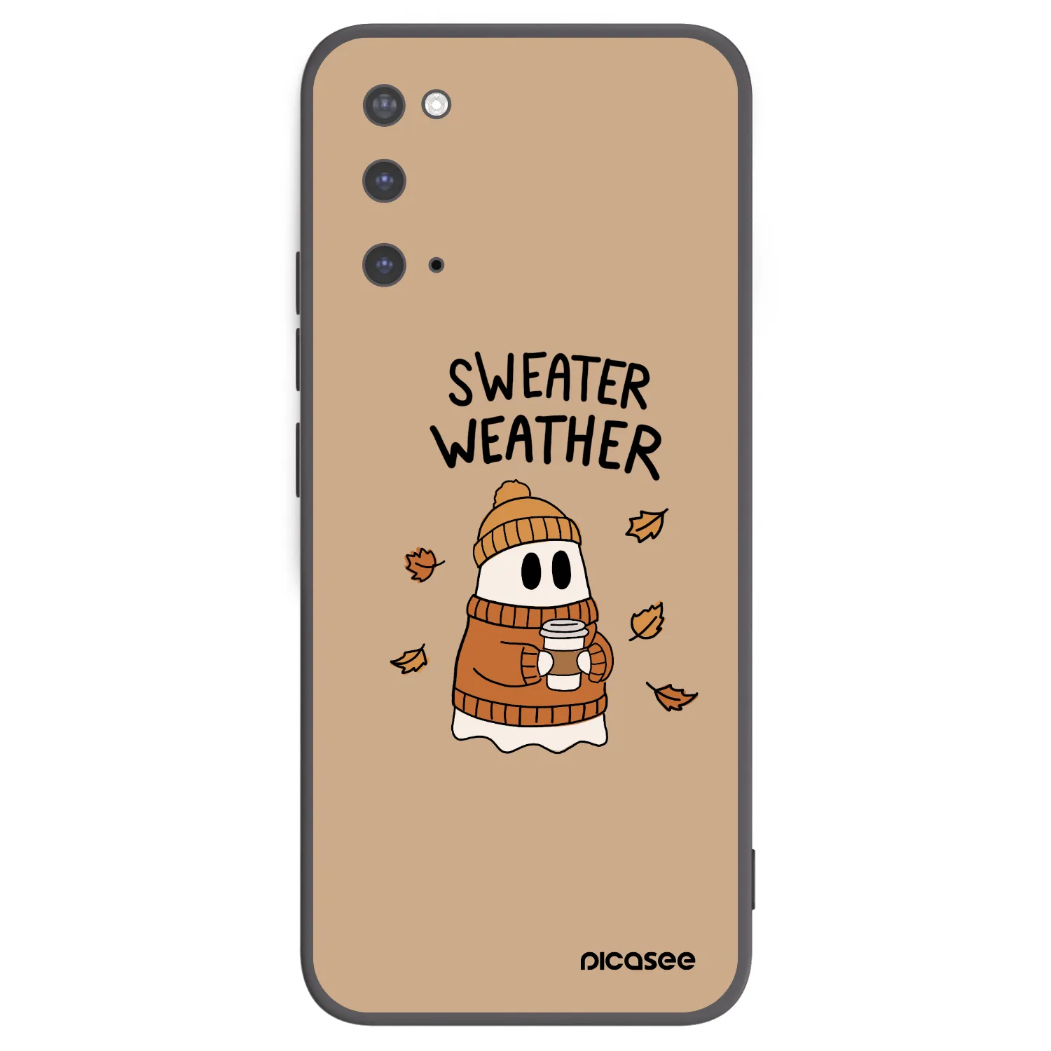 Picasee silikonowe czarne etui na Samsung Galaxy S20 G980F - Sweater ghost