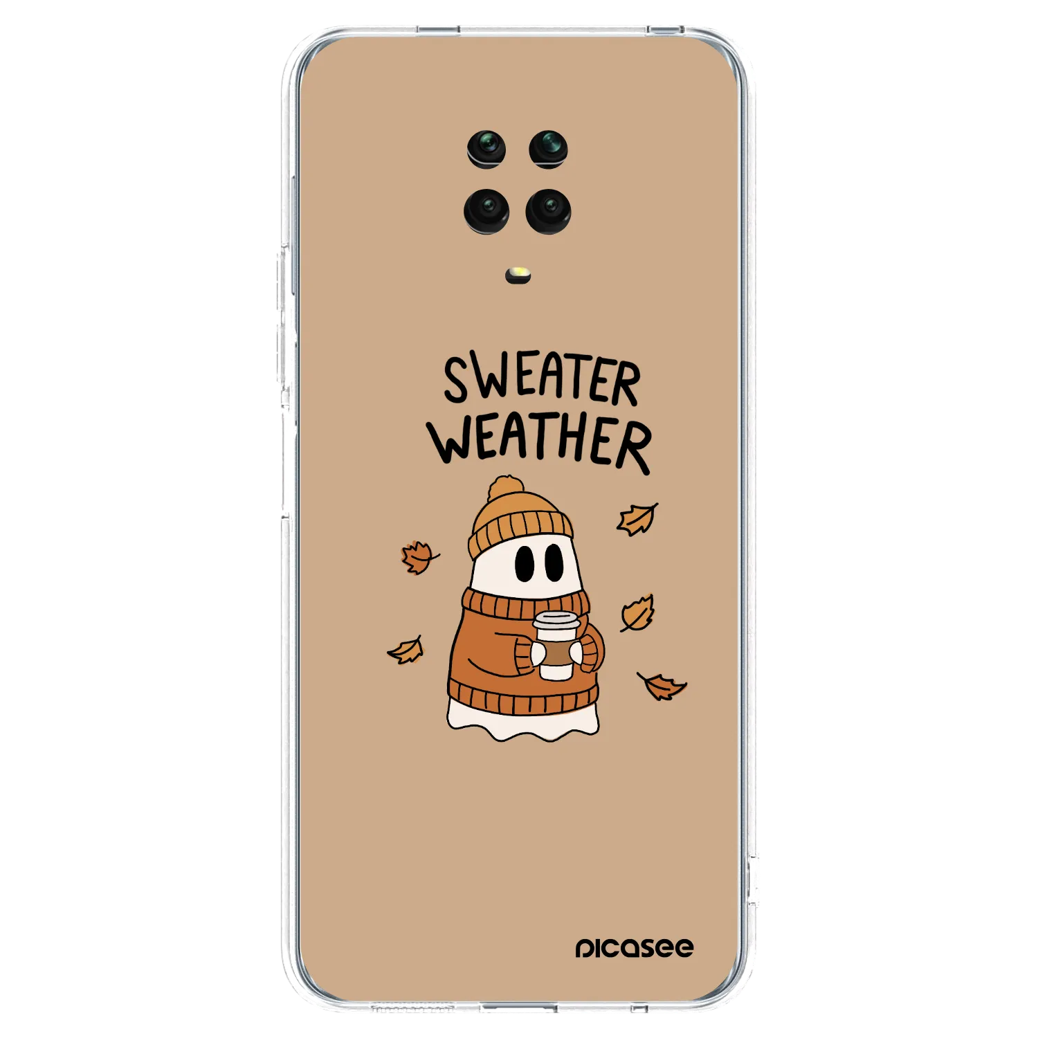 Picasee silikonowe przeźroczyste etui na Xiaomi Redmi Note 9S - Sweater ghost