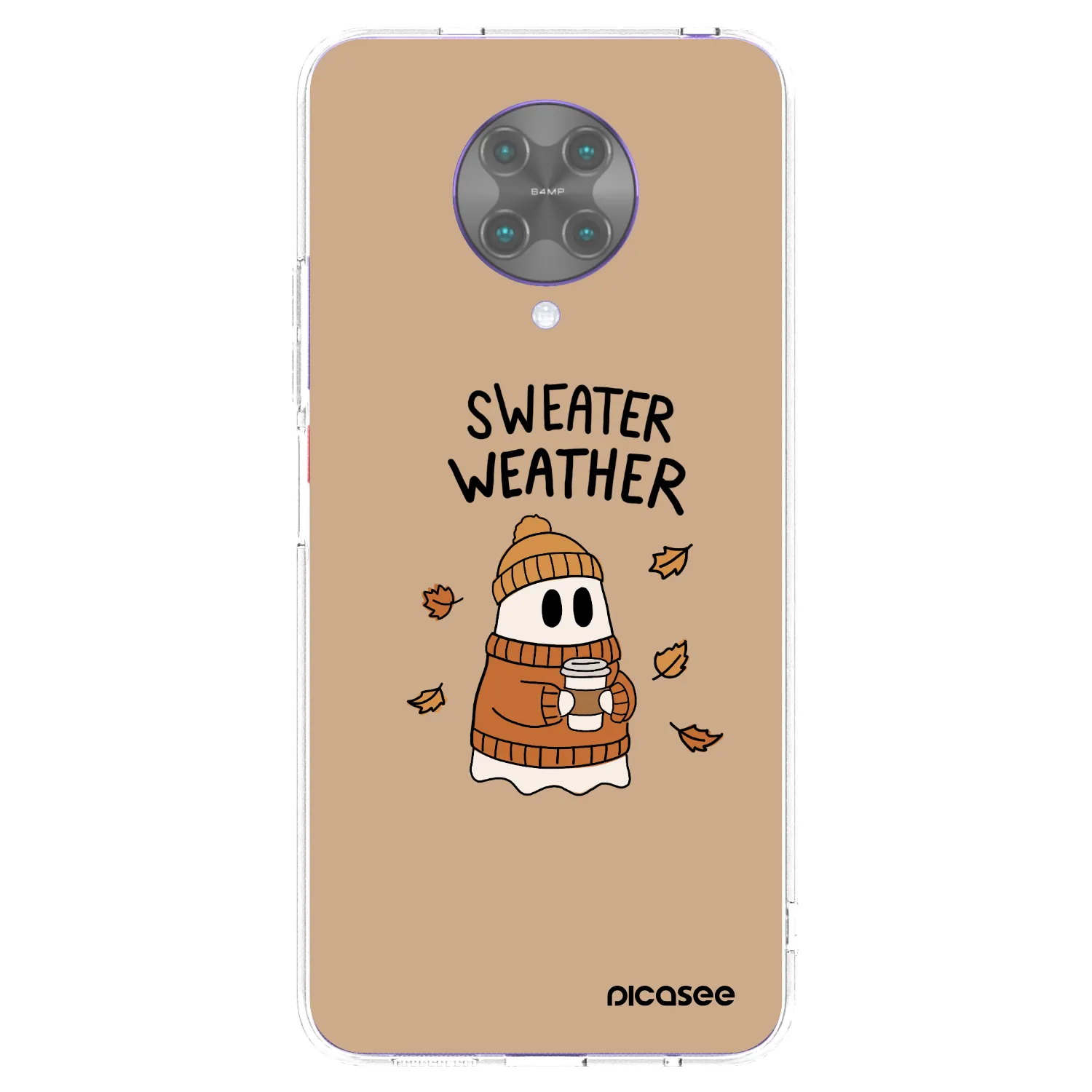 Picasee silikonowe przeźroczyste etui na Xiaomi Poco F2 Pro - Sweater ghost