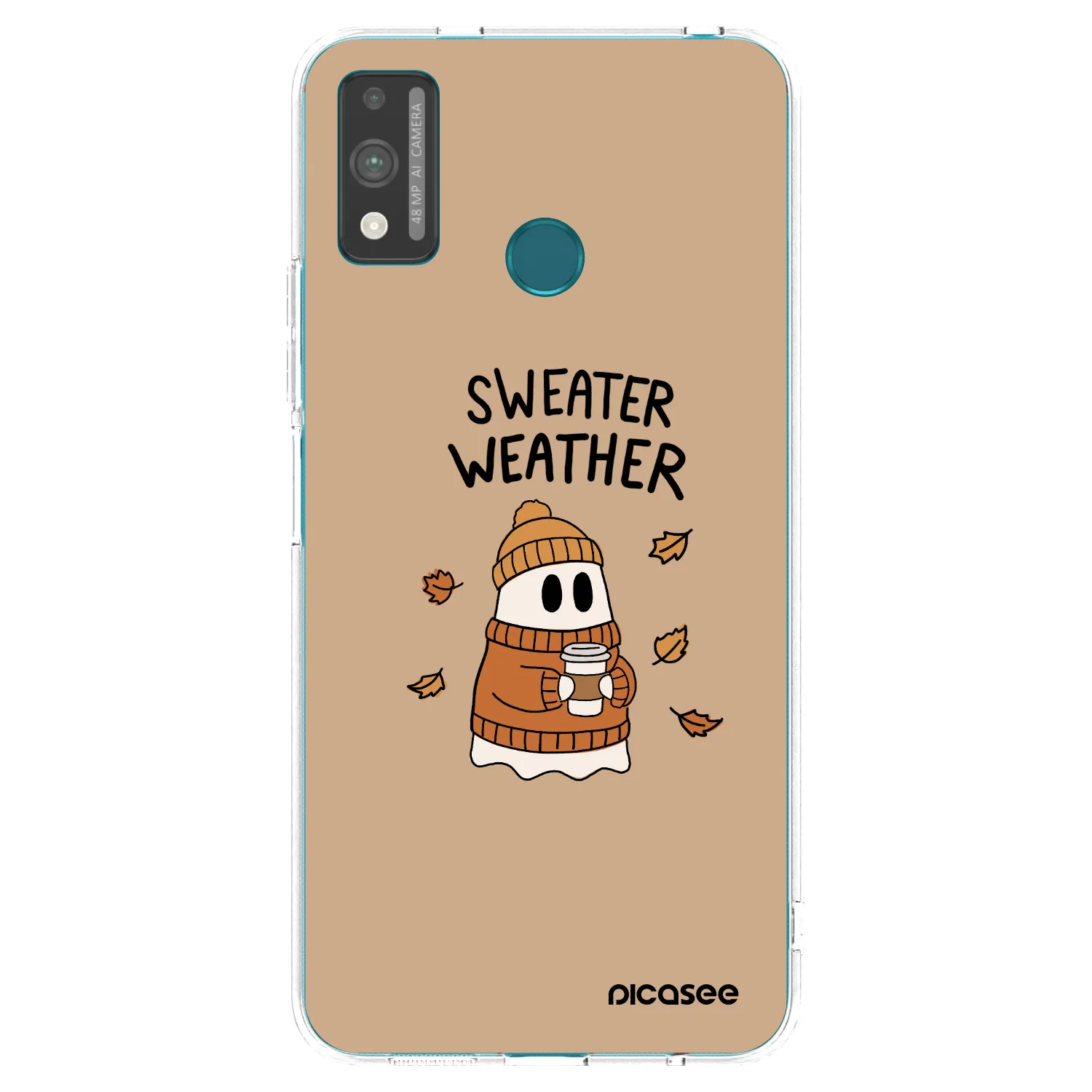 Picasee silikonowe przeźroczyste etui na Honor 9X Lite - Sweater ghost
