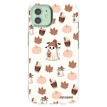 Picasee silikonowe przeźroczyste etui na Apple iPhone 12 Pro - Pumpkin spice