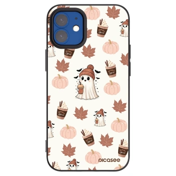 Picasee silikonowe czarne etui na Apple iPhone 12 mini - Pumpkin spice
