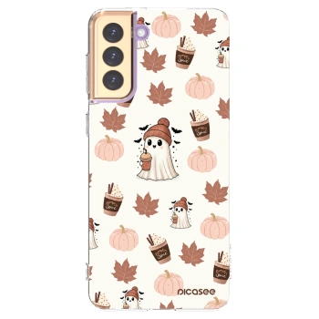 Picasee silikonowe przeźroczyste etui na Samsung Galaxy S21+ 5G G996F - Pumpkin spice