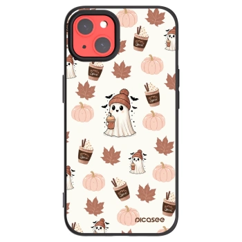 Picasee silikonowe czarne etui na Apple iPhone 13 - Pumpkin spice