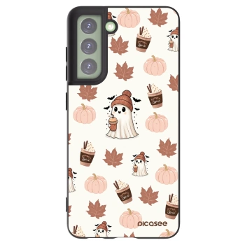 Picasee silikonowe czarne etui na Samsung Galaxy S21 FE 5G - Pumpkin spice