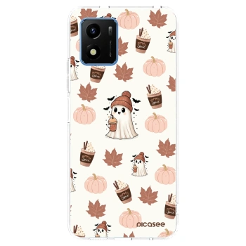 Picasee silikonowe przeźroczyste etui na Vivo Y01 - Pumpkin spice