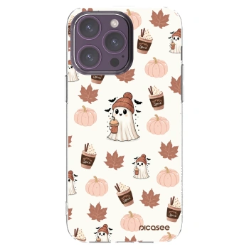 Picasee silikonowe przeźroczyste etui na Apple iPhone 14 Pro Max - Pumpkin spice