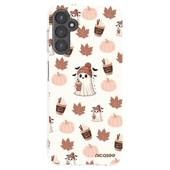 Picasee silikonowe przeźroczyste etui na Samsung Galaxy A14 4G A145R - Pumpkin spice