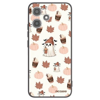Picasee silikonowe czarne etui na Xiaomi Redmi 12 5G - Pumpkin spice