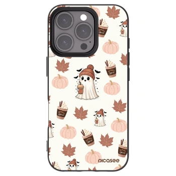 Picasee silikonowe czarne etui na Apple iPhone 16 Pro - Pumpkin spice