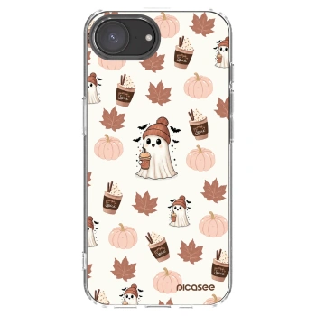 Picasee silikonowe przeźroczyste etui na Apple iPhone 16e - Pumpkin spice