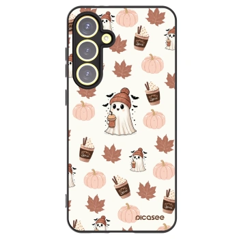 Picasee silikonowe czarne etui na Samsung Galaxy S24 FE S721B - Pumpkin spice