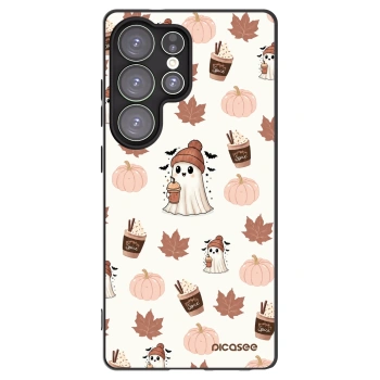 Picasee silikonowe czarne etui na Samsung Galaxy S25 Ultra 5G - Pumpkin spice