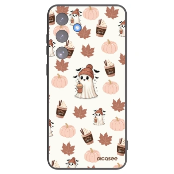 Picasee silikonowe czarne etui na Samsung Galaxy S25 FE 5G - Pumpkin spice
