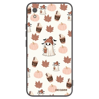 Picasee silikonowe czarne etui na Xiaomi Redmi 7A - Pumpkin spice