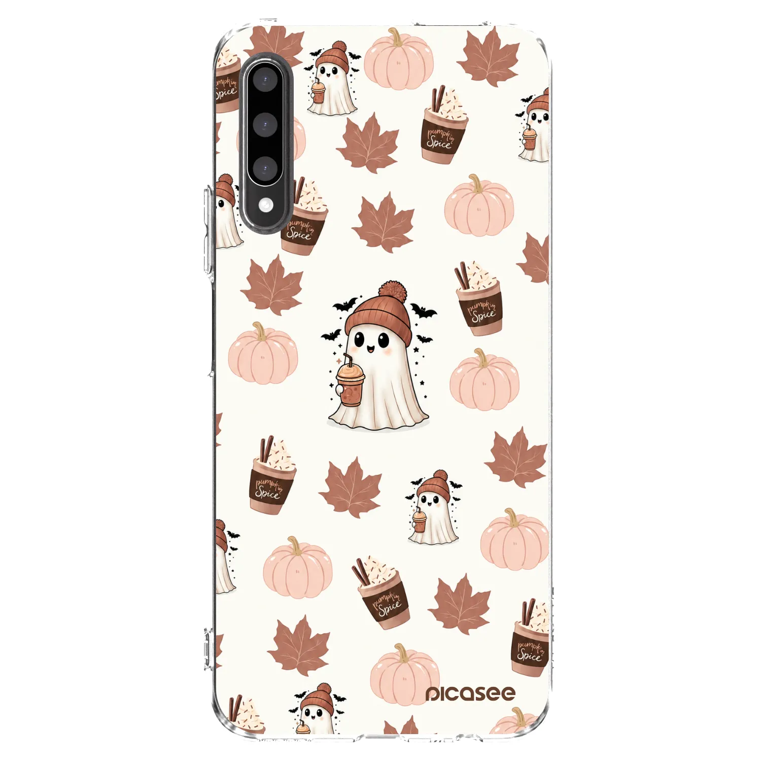 Picasee silikonowe przeźroczyste etui na Honor 9X Pro - Pumpkin spice