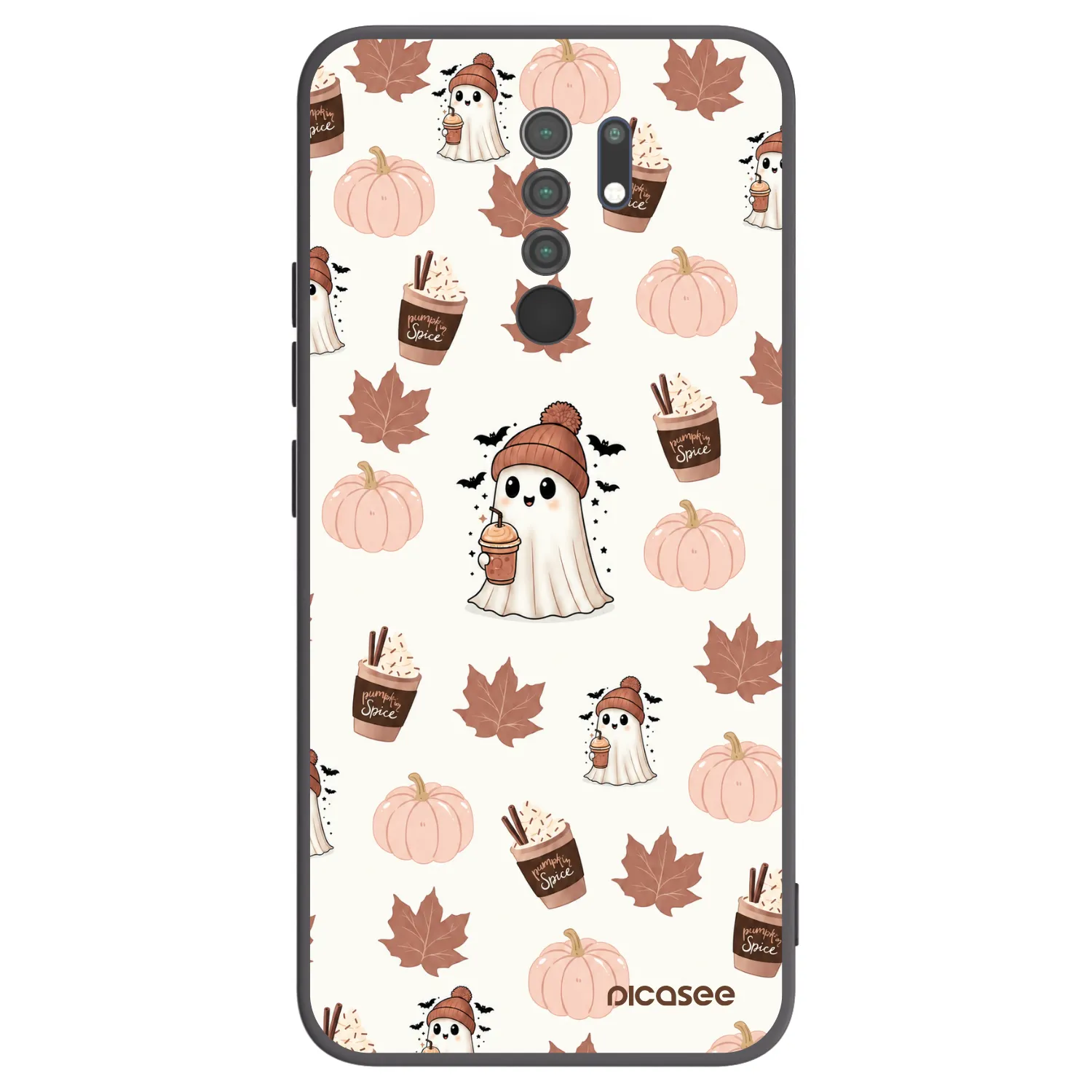 Picasee silikonowe czarne etui na Xiaomi Redmi 9 - Pumpkin spice