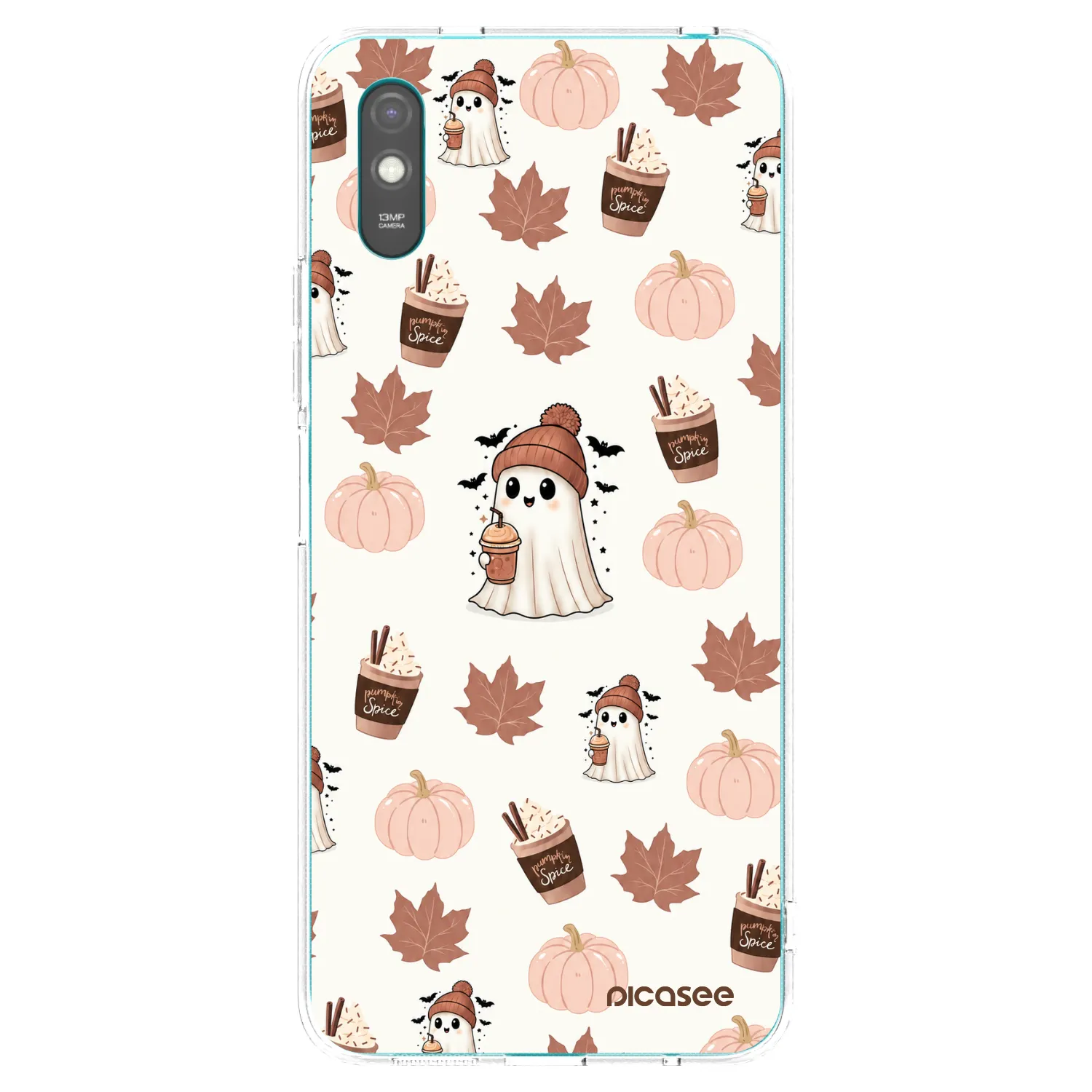 Picasee silikonowe przeźroczyste etui na Xiaomi Redmi 9A - Pumpkin spice