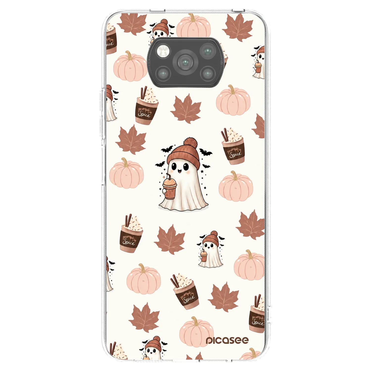 Picasee silikonowe czarne etui na Xiaomi Poco X3 - Pumpkin spice
