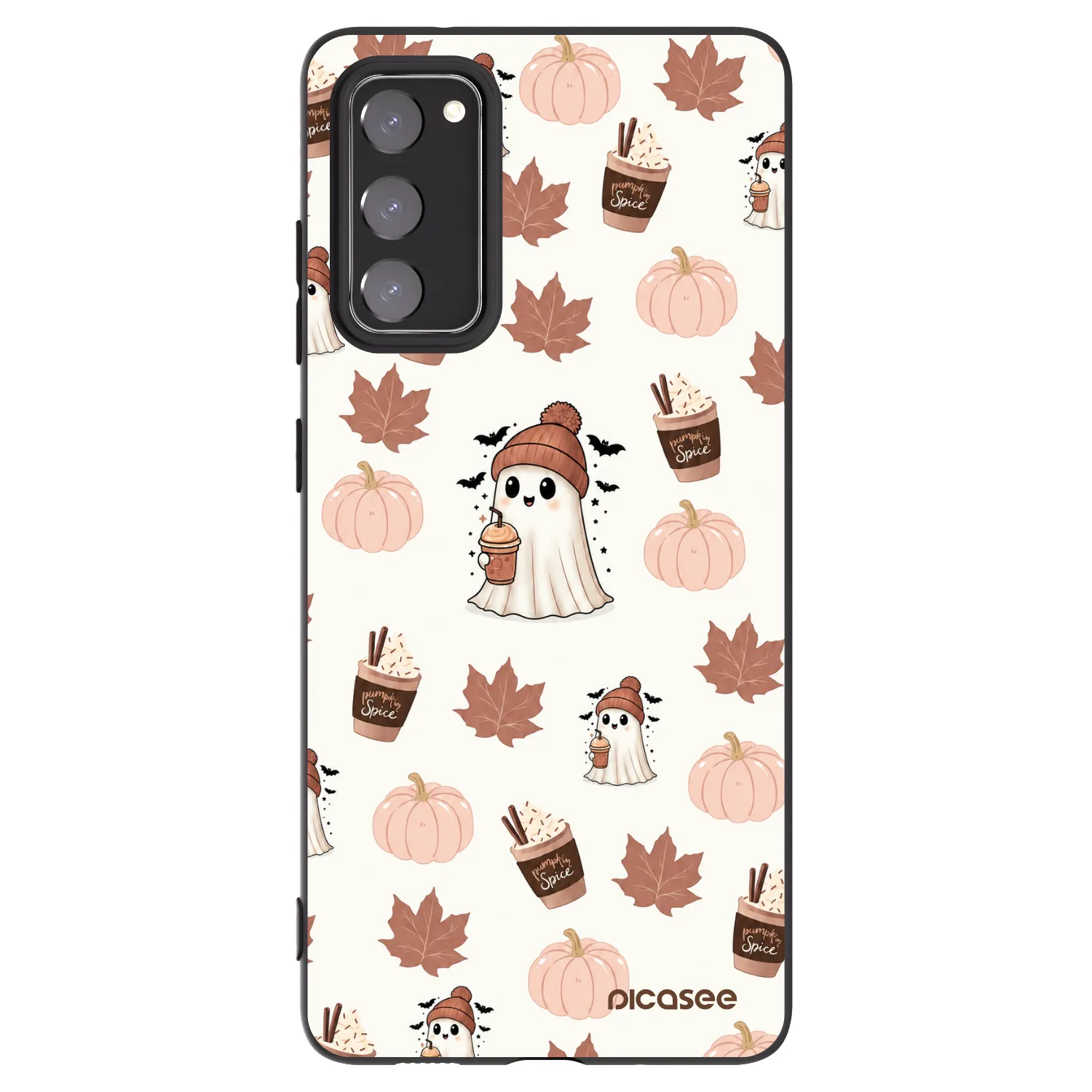 Picasee silikonowe czarne etui na Samsung Galaxy S20 FE - Pumpkin spice