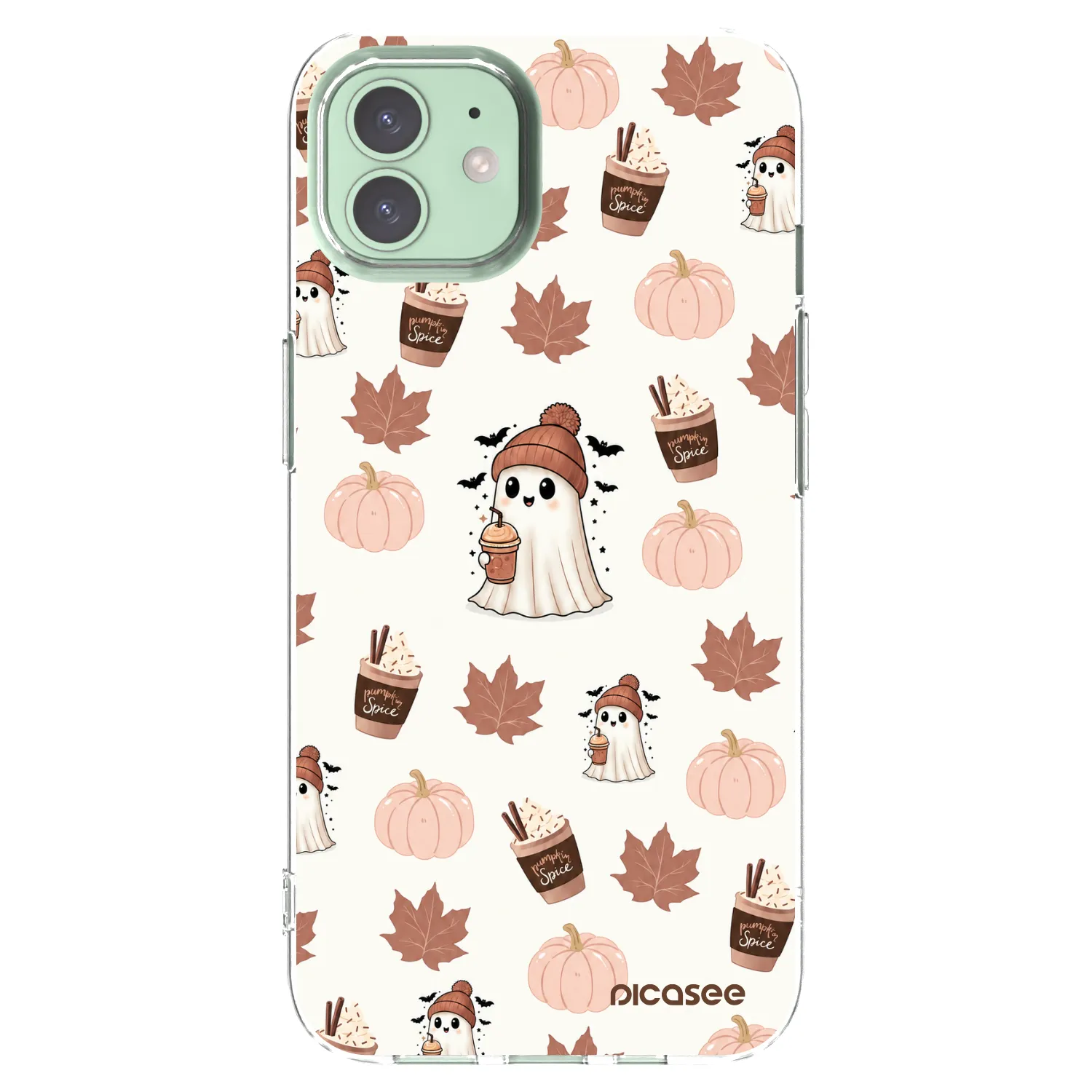 Picasee silikonowe przeźroczyste etui na Apple iPhone 12 Pro - Pumpkin spice
