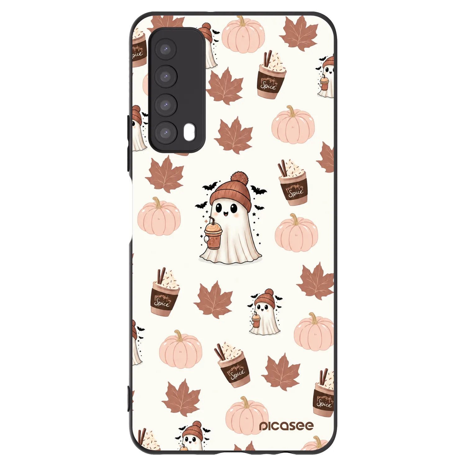 Picasee silikonowe czarne etui na Huawei P Smart 2021 - Pumpkin spice