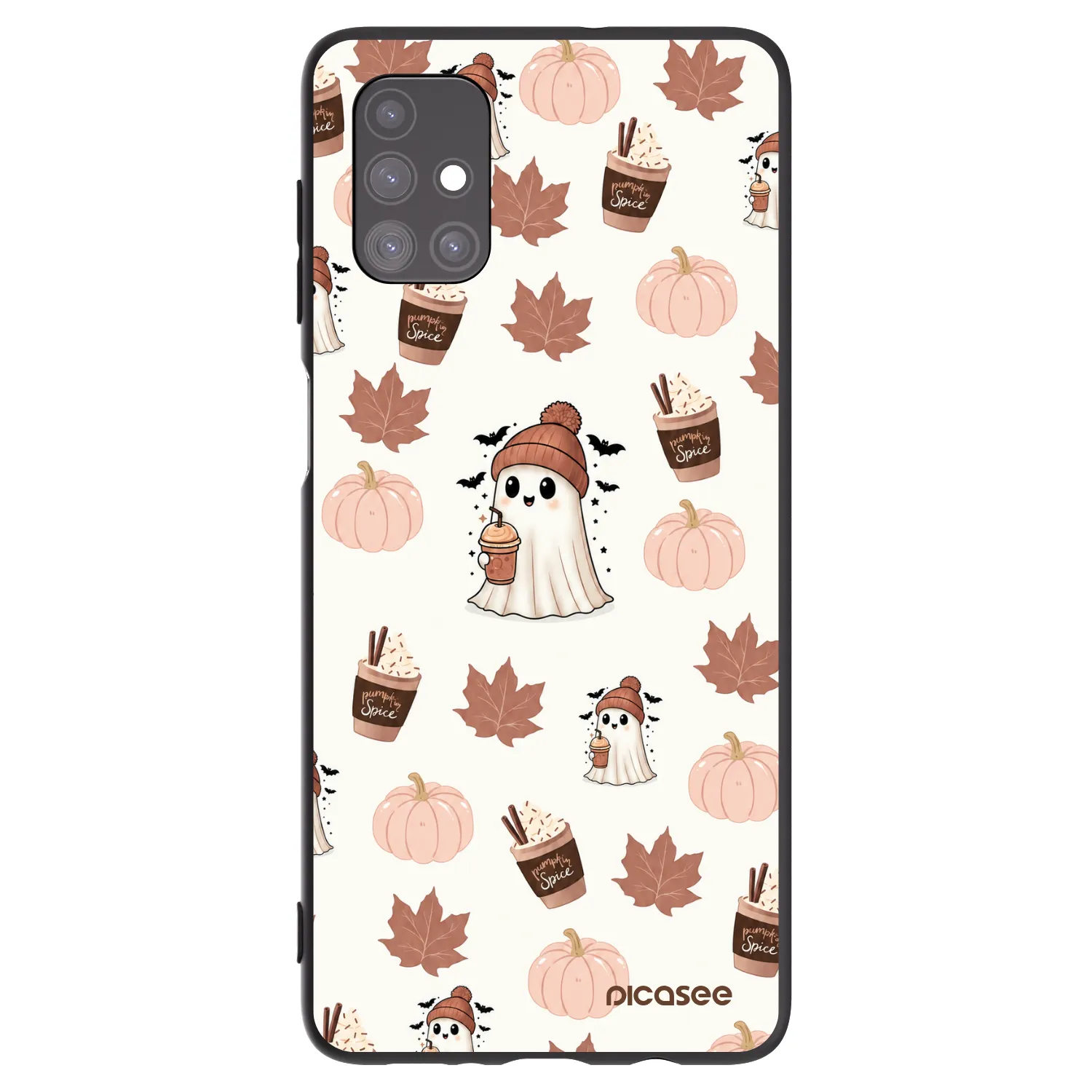 Picasee silikonowe czarne etui na Samsung Galaxy M51 M515F - Pumpkin spice