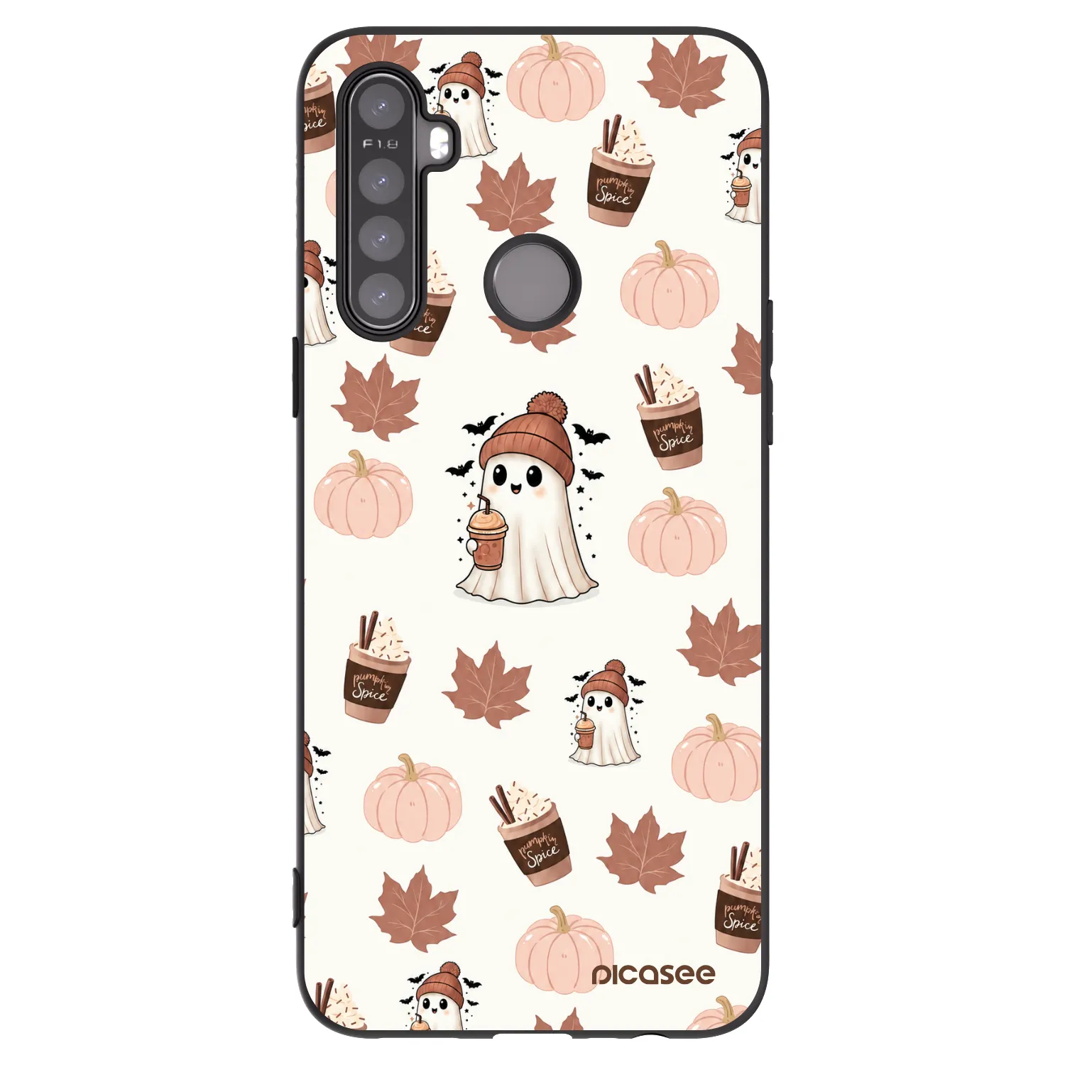 Picasee silikonowe czarne etui na Realme 6i - Pumpkin spice