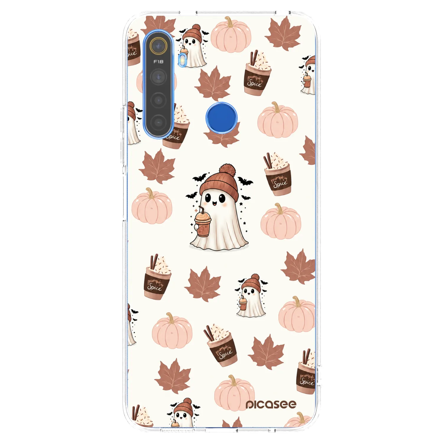 Picasee silikonowe przeźroczyste etui na Realme 5 - Pumpkin spice