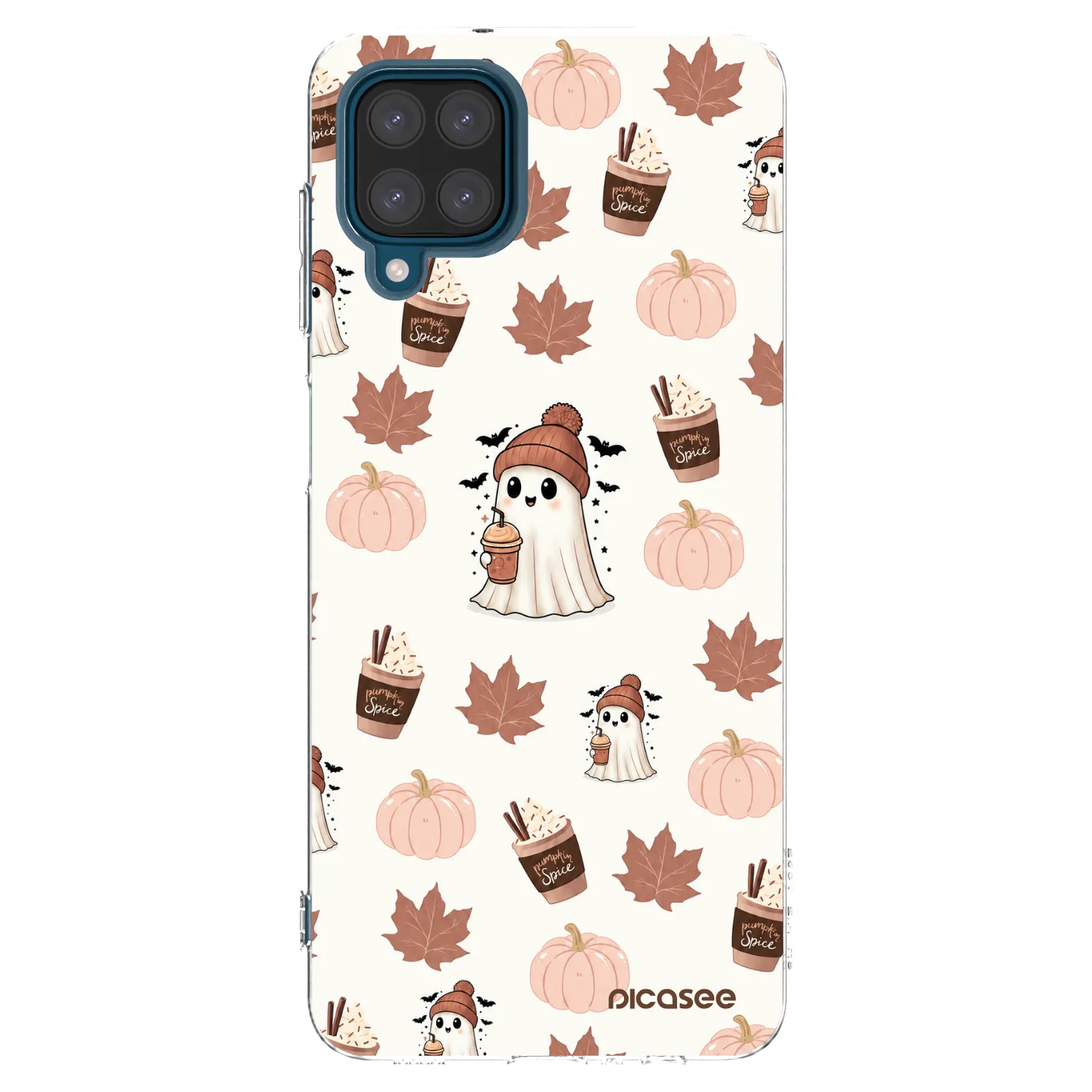 Picasee silikonowe przeźroczyste etui na Samsung Galaxy A12 A125F - Pumpkin spice