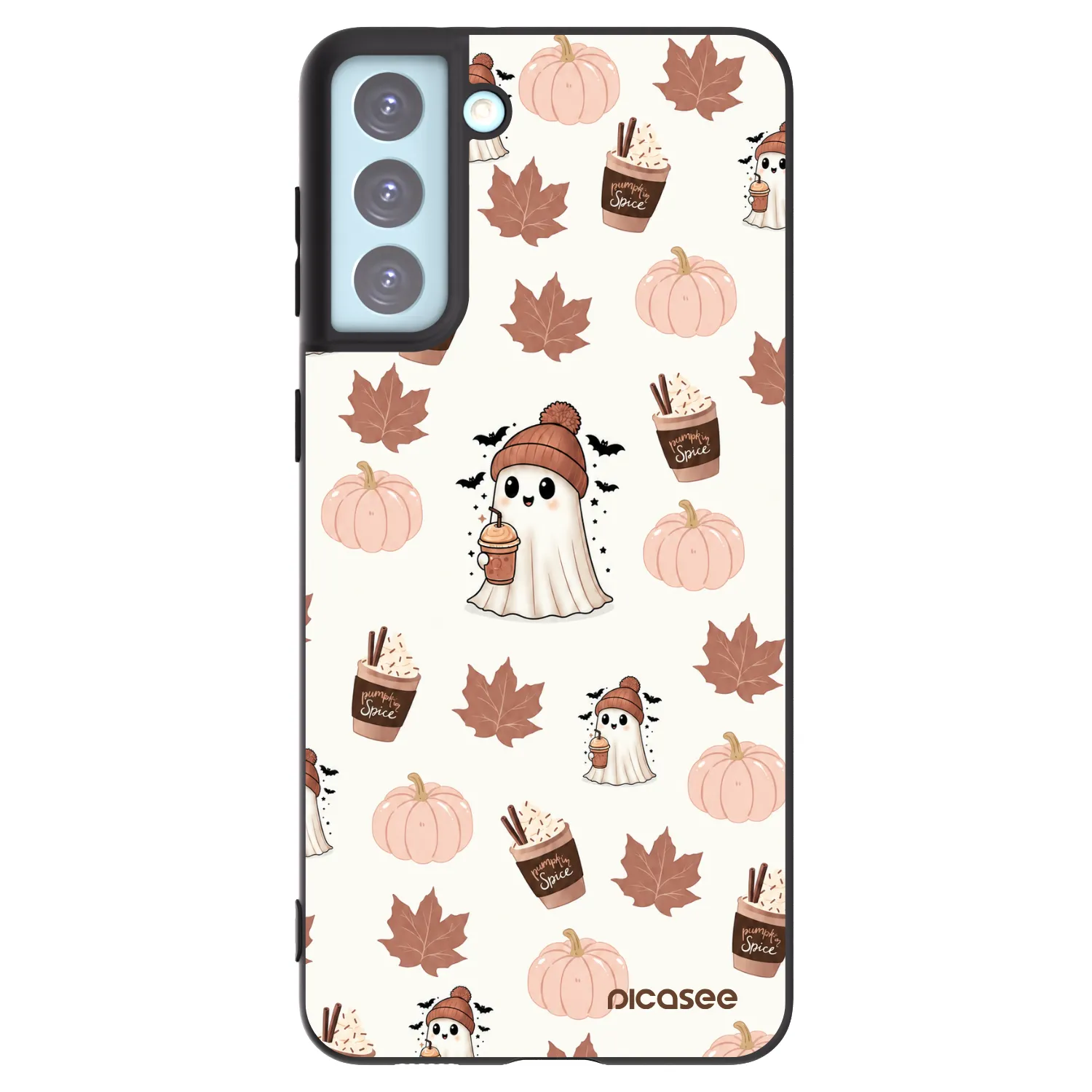 Picasee silikonowe czarne etui na Samsung Galaxy S21+ 5G G996F - Pumpkin spice