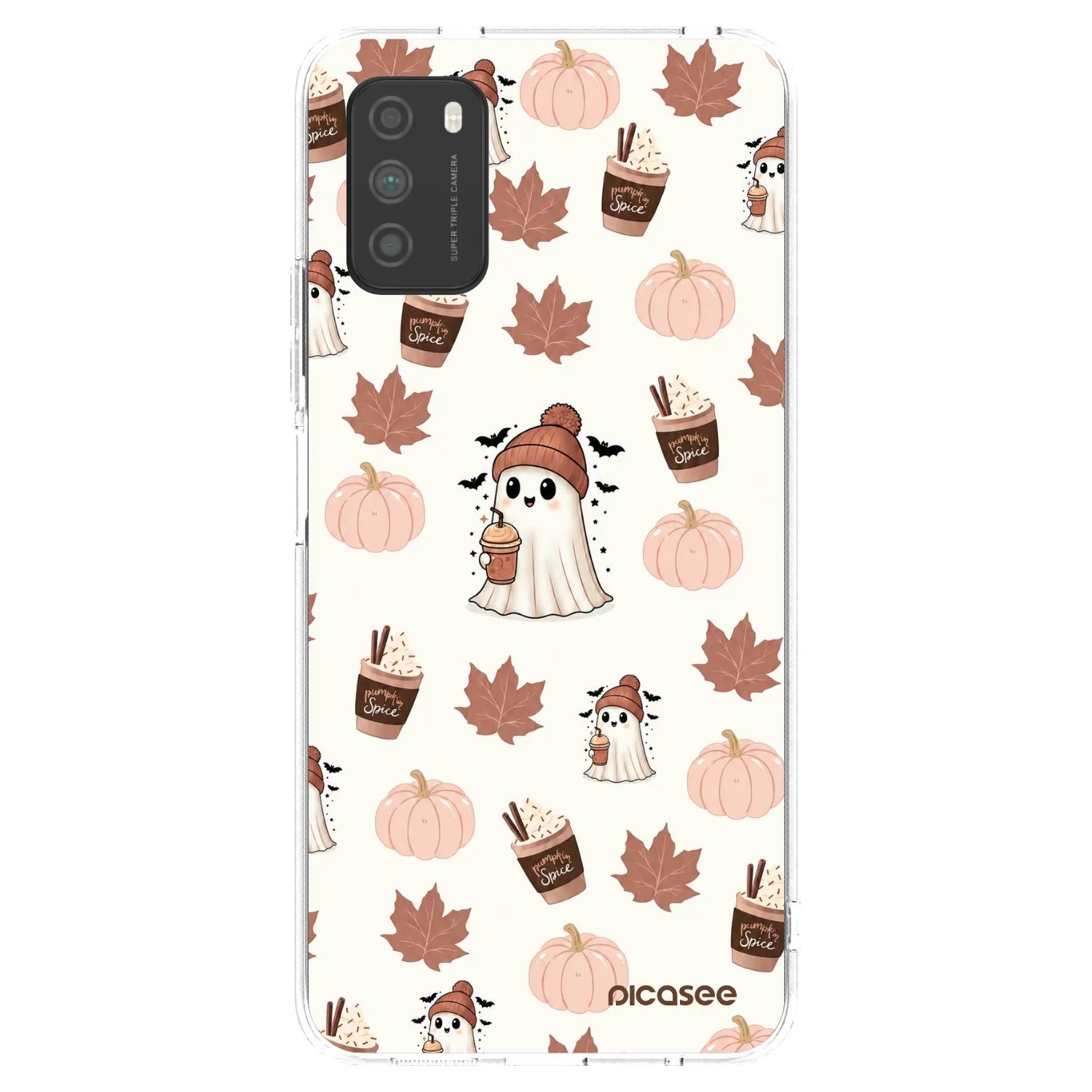 Picasee silikonowe przeźroczyste etui na Xiaomi Poco M3 - Pumpkin spice