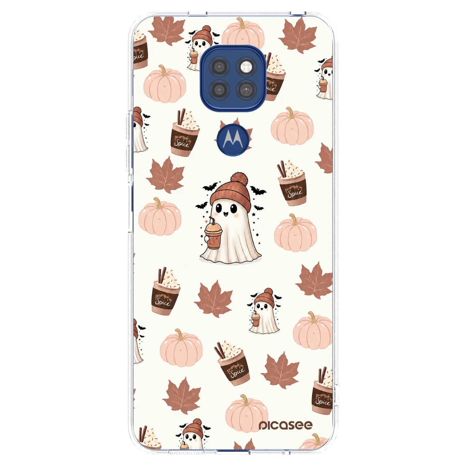 Picasee silikonowe przeźroczyste etui na Motorola Moto G9 Play - Pumpkin spice