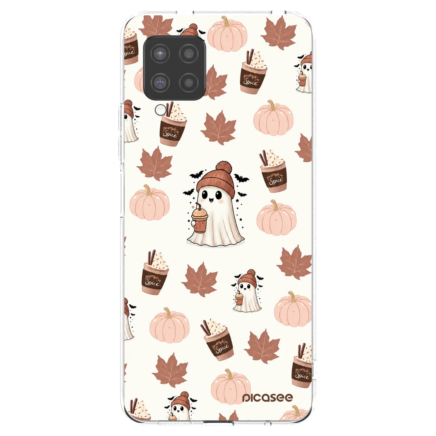 Picasee silikonowe przeźroczyste etui na Samsung Galaxy A42 A426B - Pumpkin spice