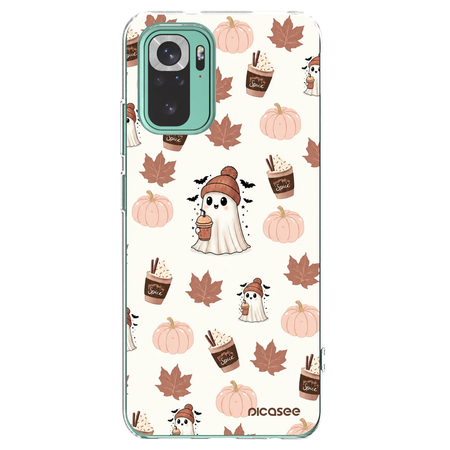 Picasee silikonowe przeźroczyste etui na Xiaomi Redmi Note 10 Pro - Pumpkin spice