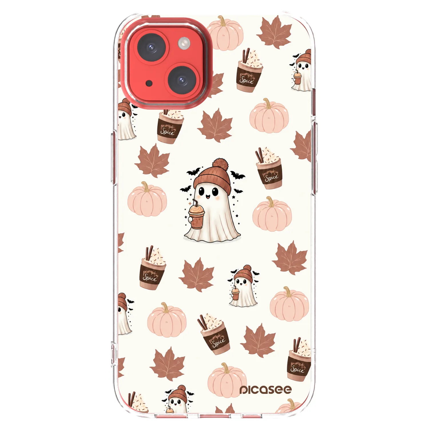 Picasee silikonowe przeźroczyste etui na Apple iPhone 13 - Pumpkin spice