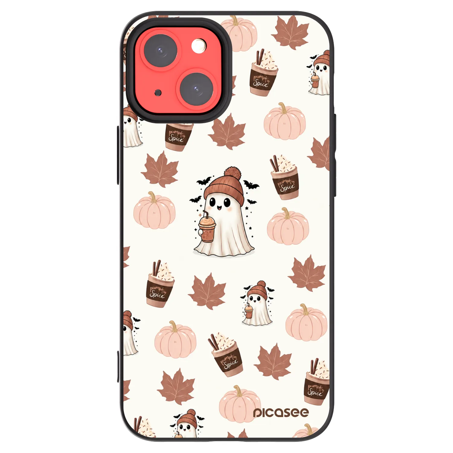 Picasee silikonowe czarne etui na Apple iPhone 13 mini - Pumpkin spice