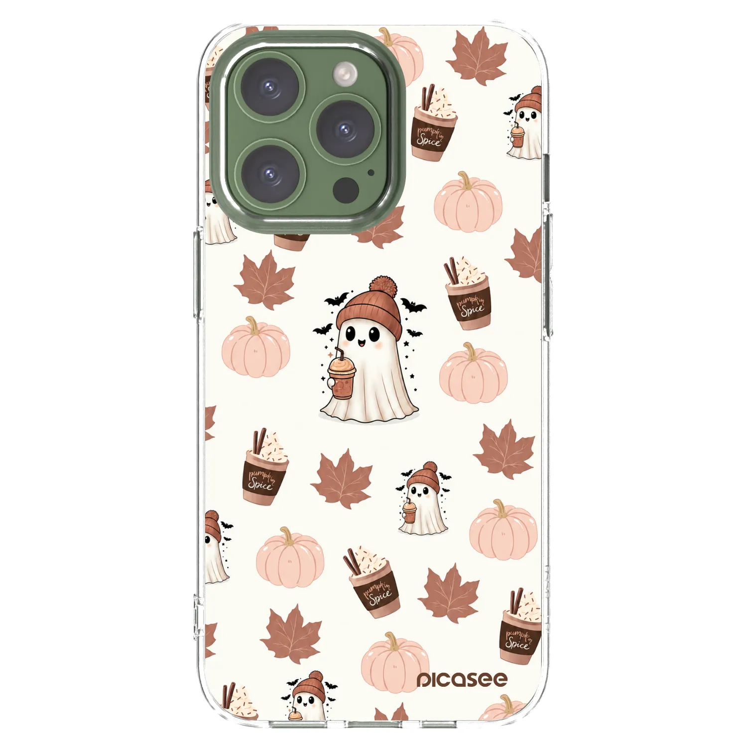 Picasee silikonowe przeźroczyste etui na Apple iPhone 13 Pro - Pumpkin spice