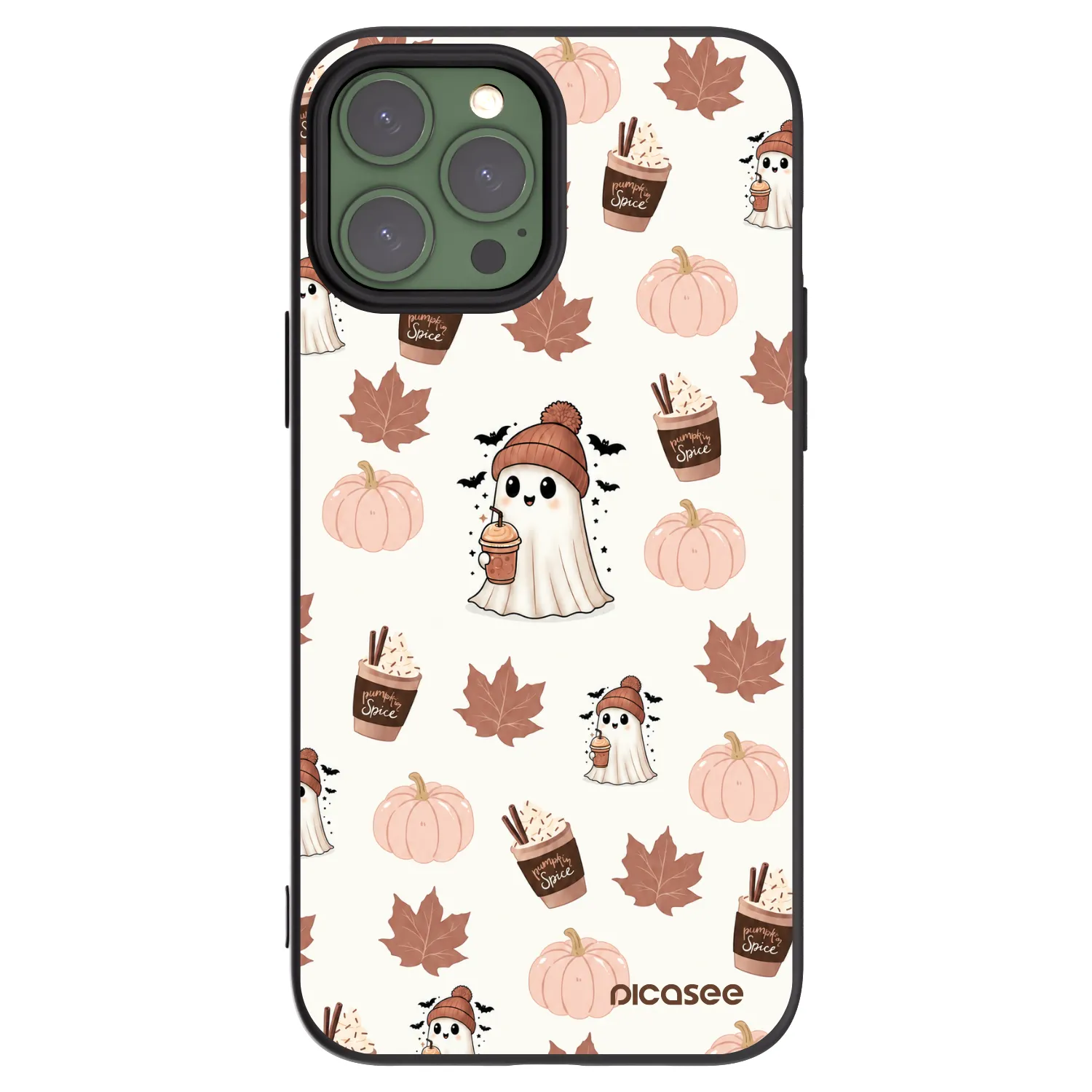 Picasee silikonowe czarne etui na Apple iPhone 13 Pro Max - Pumpkin spice