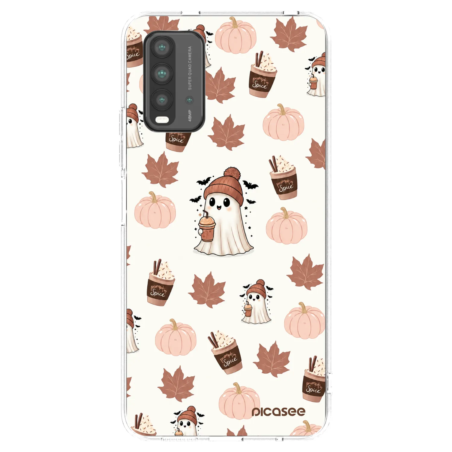 Picasee silikonowe przeźroczyste etui na Xiaomi Redmi 9T - Pumpkin spice