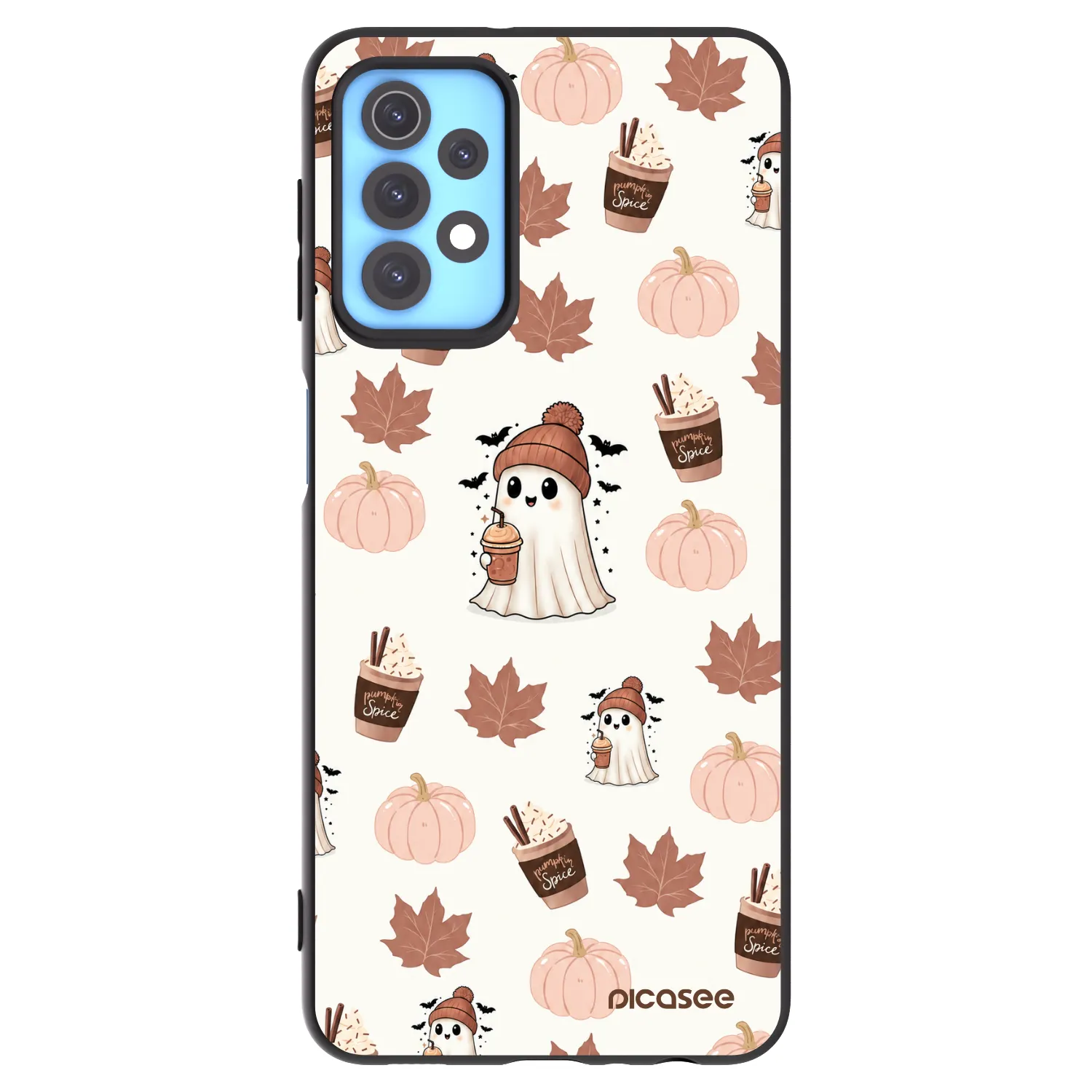 Picasee silikonowe czarne etui na Samsung Galaxy A32 4G SM-A325F - Pumpkin spice