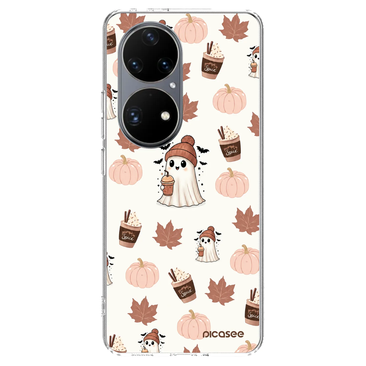 Picasee silikonowe przeźroczyste etui na Huawei P50 - Pumpkin spice