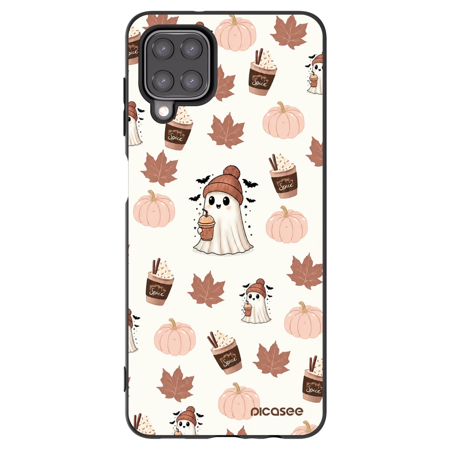 Picasee silikonowe czarne etui na Samsung Galaxy M12 M127F - Pumpkin spice