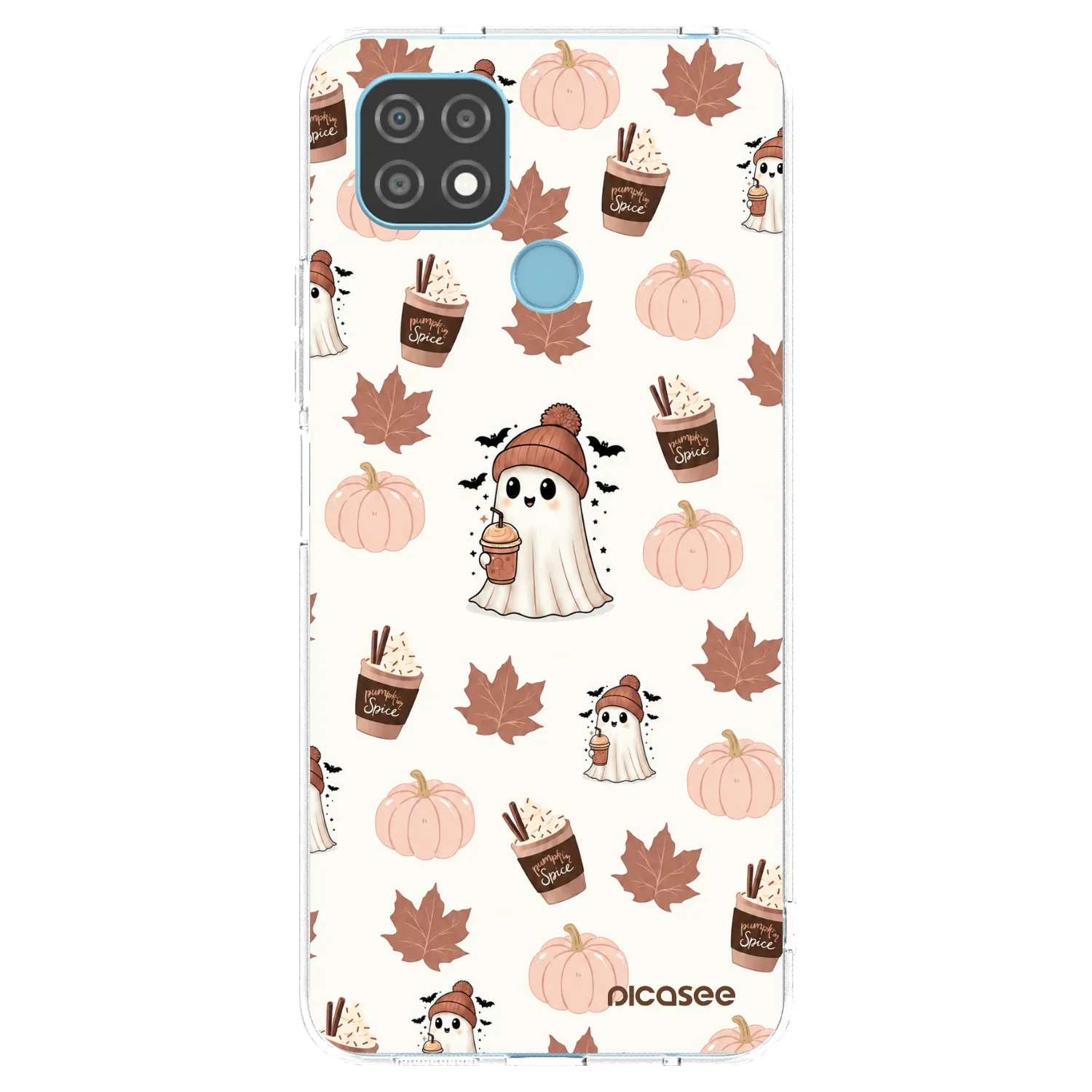 Picasee silikonowe przeźroczyste etui na Realme C21 - Pumpkin spice
