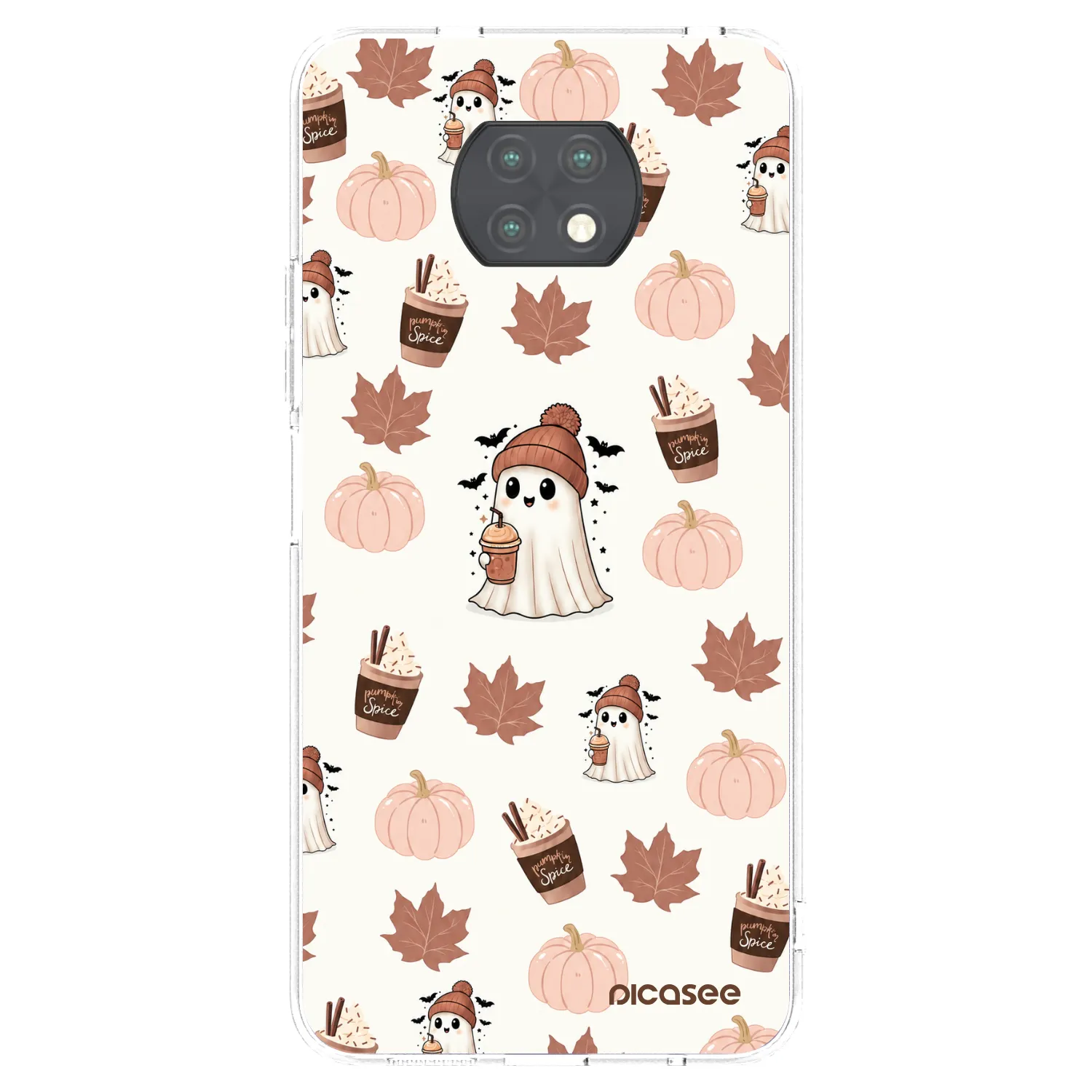Picasee silikonowe przeźroczyste etui na Xiaomi Redmi Note 9T - Pumpkin spice